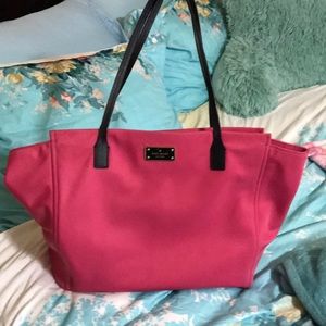 A kate spade hot pink and black purse